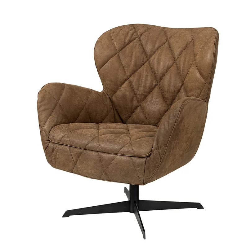 Jade Swivel Armchair Nubuck Leather