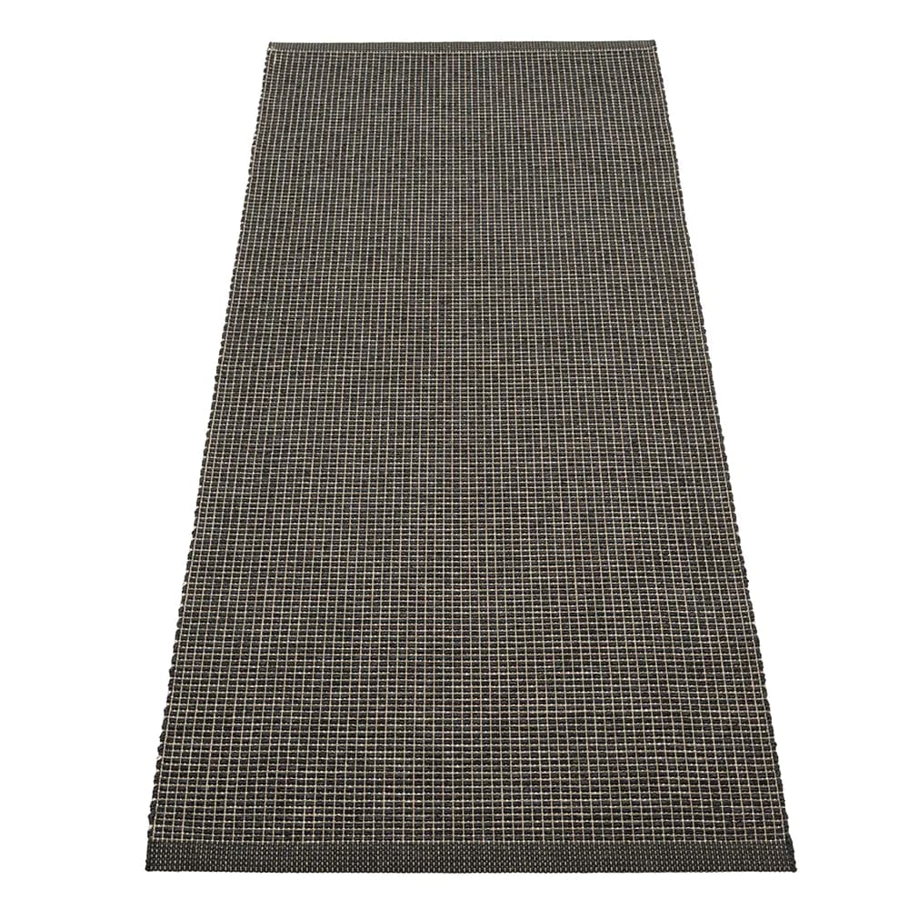 Pappelina, Emm teppich 70x180 cm Black/Linen Metallic