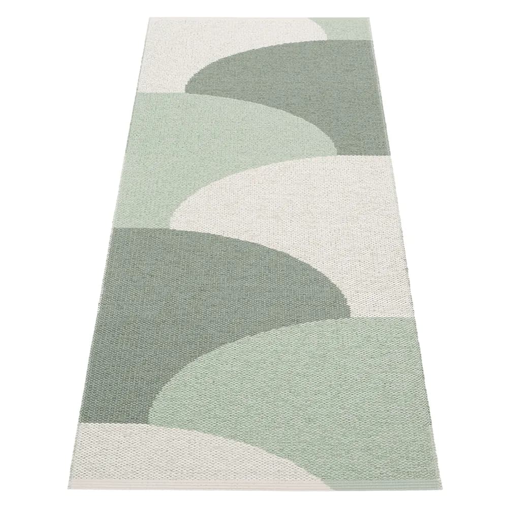 Pappelina, Hill teppich Army/Misty Mint/Fossil Grey 70 x 180cm