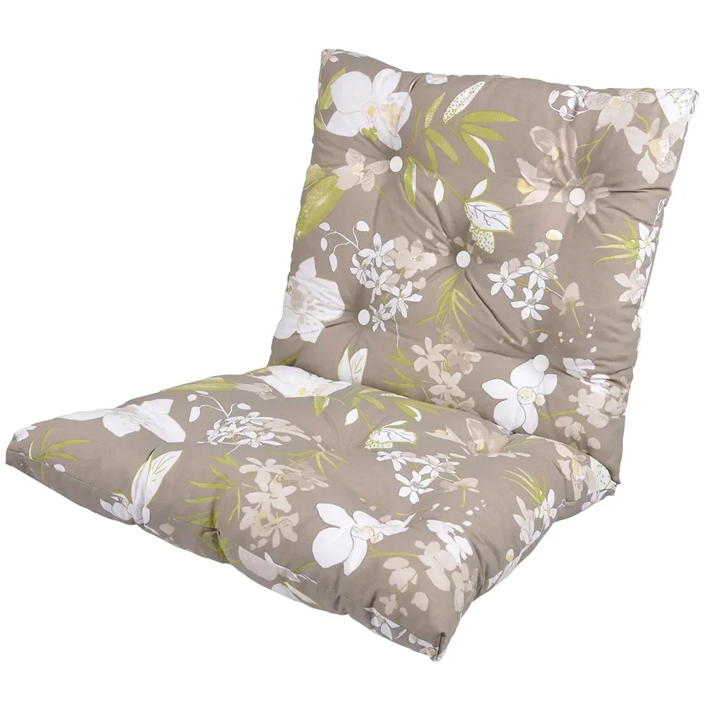 Fritab, Niedrig Flockkissen Beige Botanical