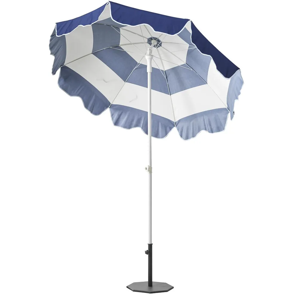 Brafab, Follina Strandschirm 180 cm Blau-Weiß gestreift