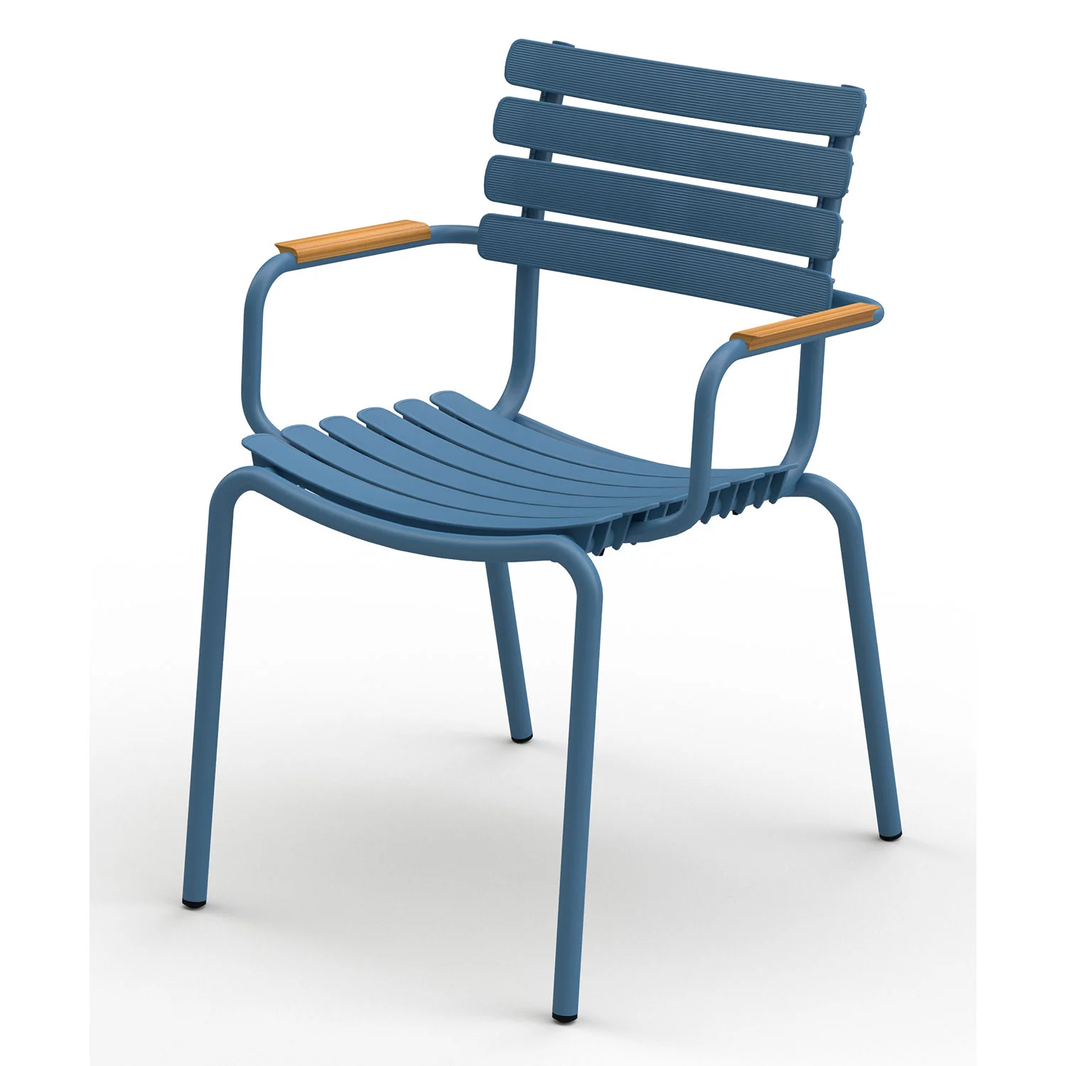 Houe, ReCLIPS Esszimmerstuhl Blau/Blau Aluminium Bambus