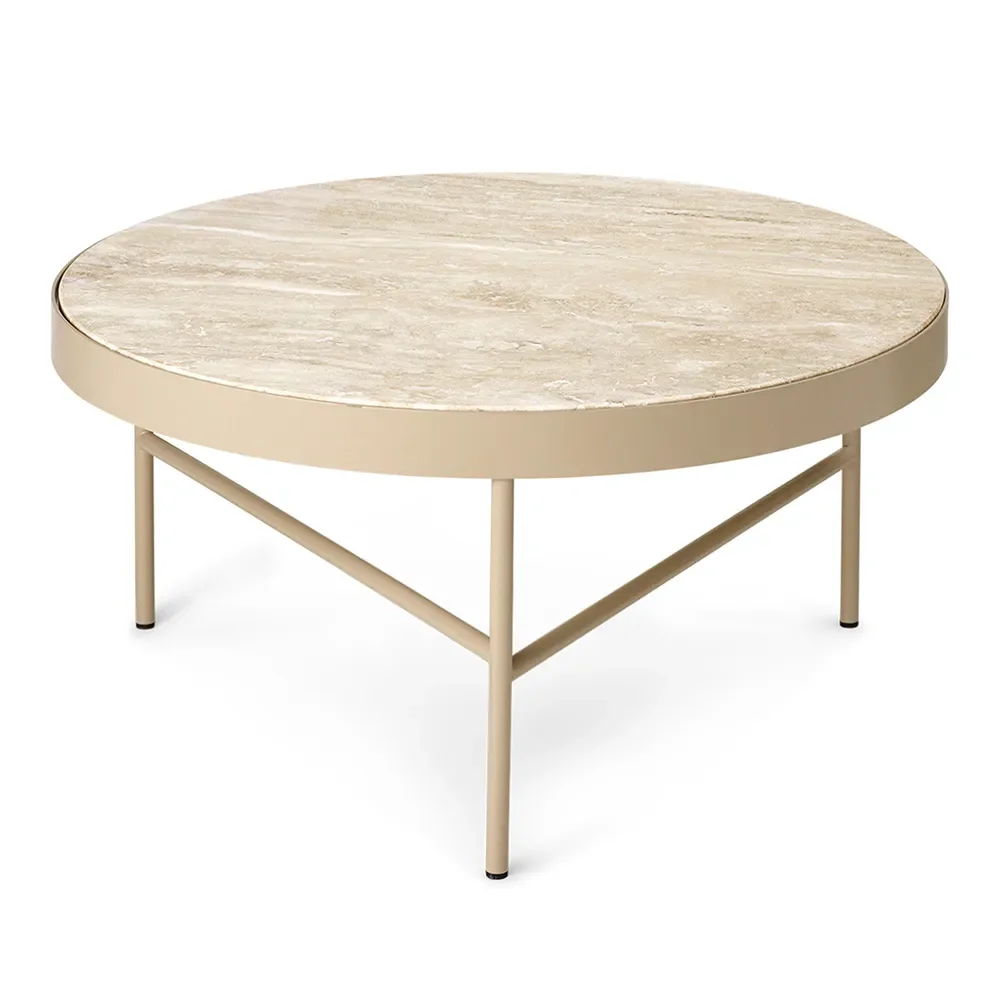 Ferm Living, Travertine Couchtisch- Cashmere