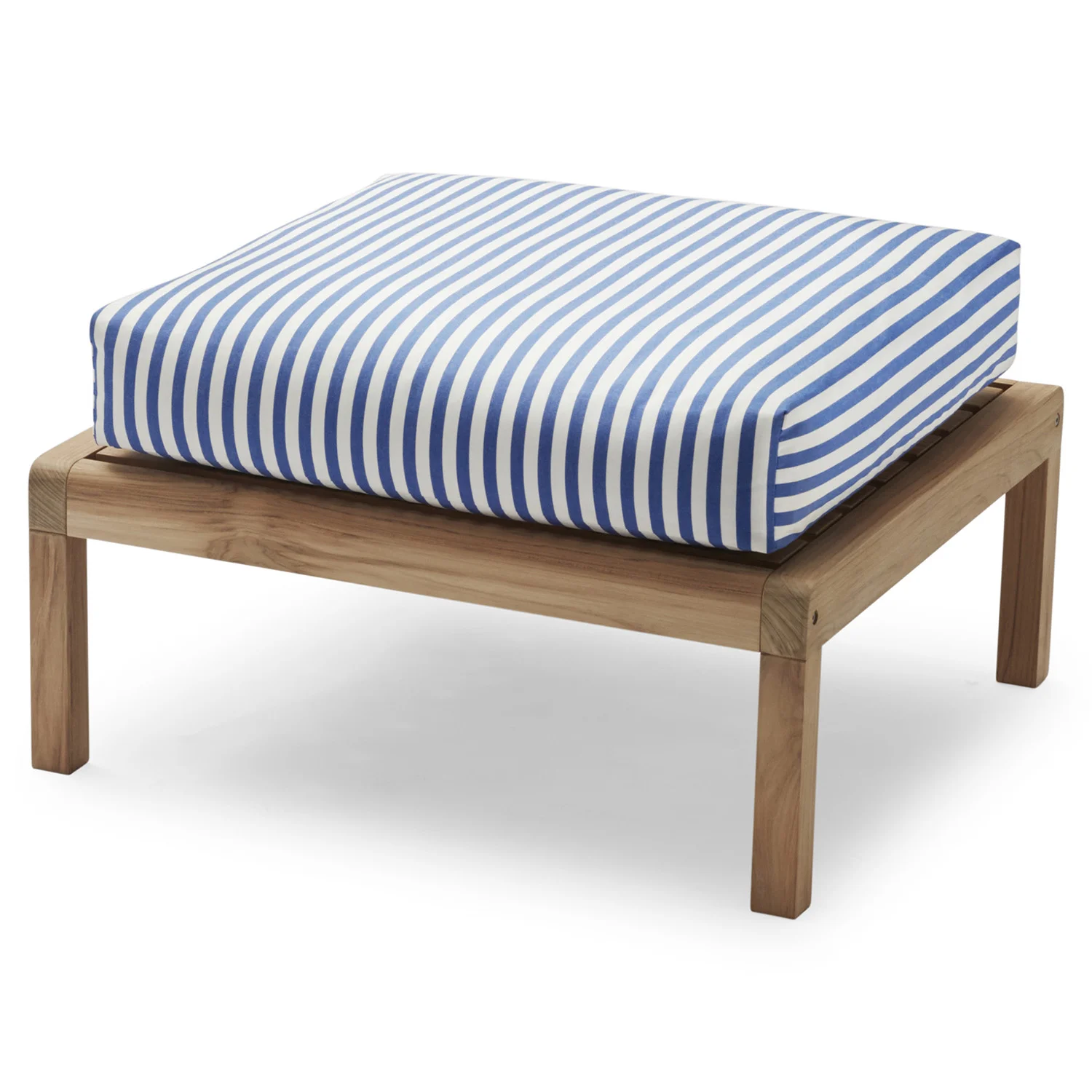 Skagerak, Virkelyst Pouf Seeblau gestreift Teak