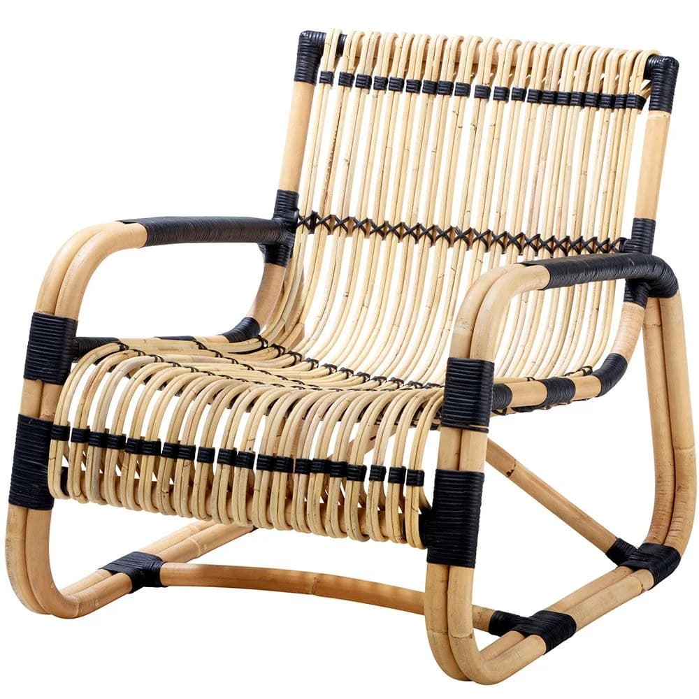 Cane-line, Curve Loungesessel Schwarz/Natur