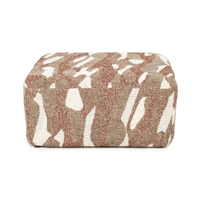 By-Boo, Pouf Rytm large - red 70x70x34 cm