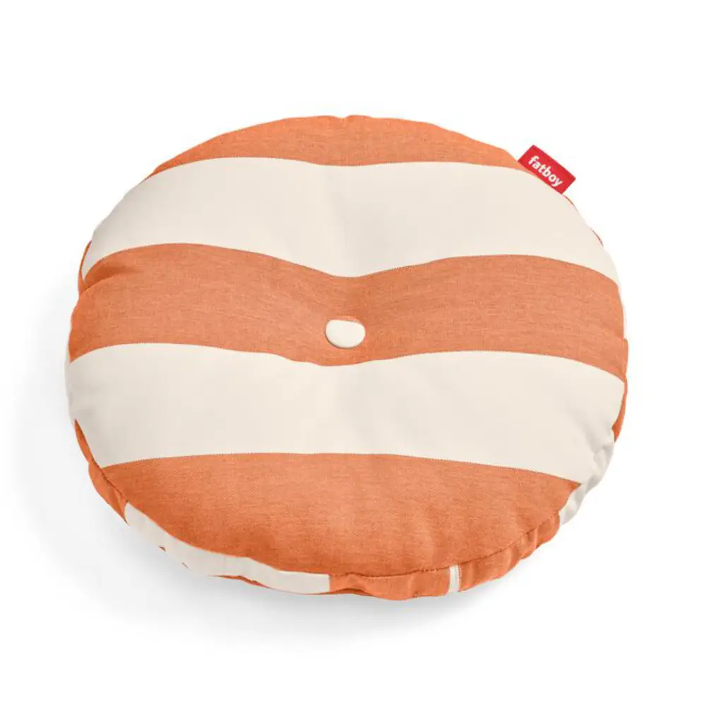 Fatboy, Rundes Zierkissen, gestreift, orange-creme