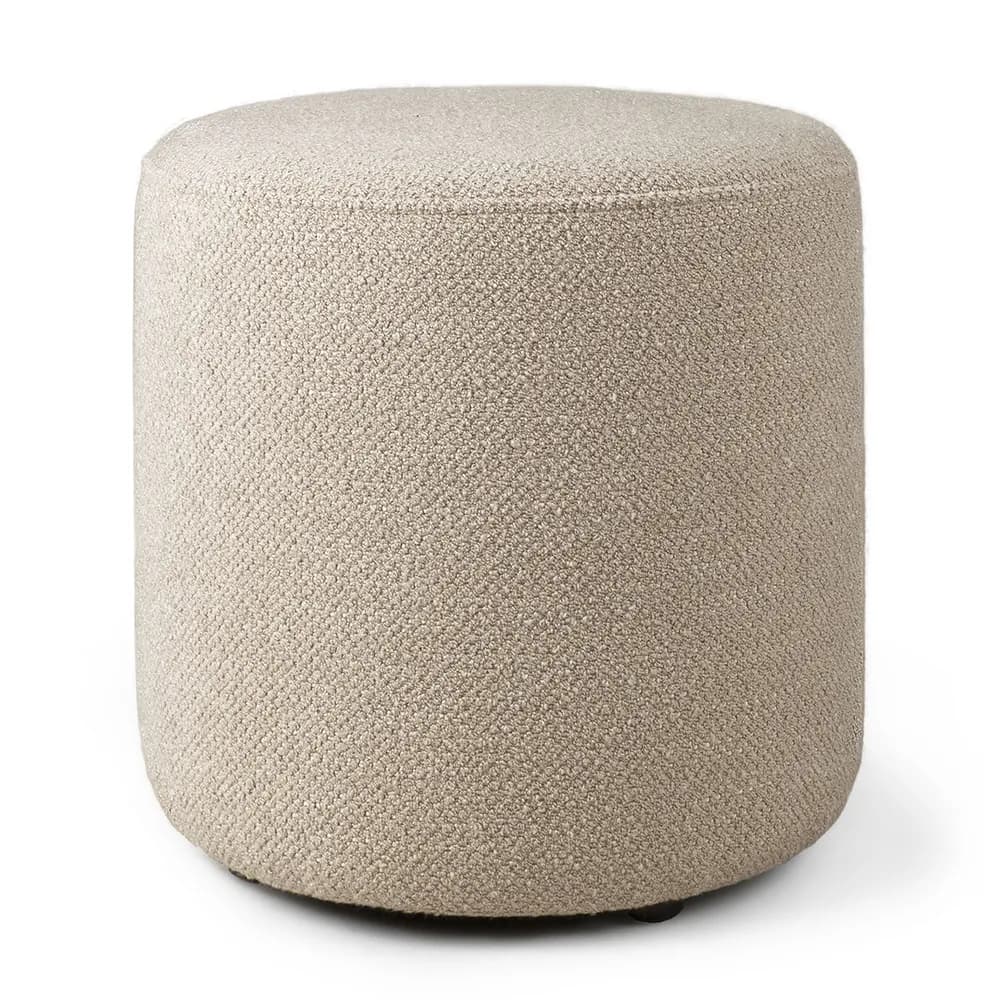 Ethnicraft, Barrow Pouf Ø40 cm Weißgrau