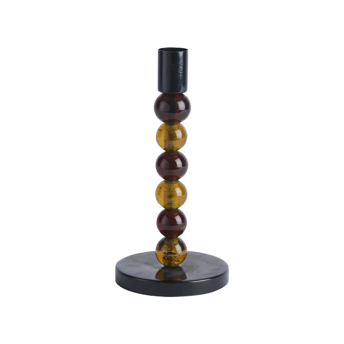 Affari of Sweden, ISABELLE Kerzenständer H: 18,5 cm Braun/Schwarz