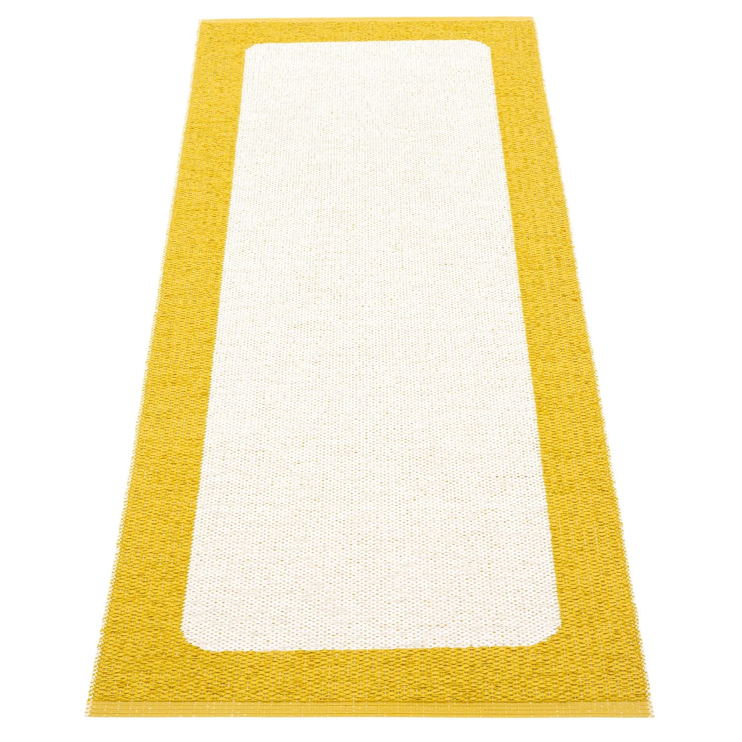 Pappelina, Ilda Teppich 70x180 cm mustard / vanilla