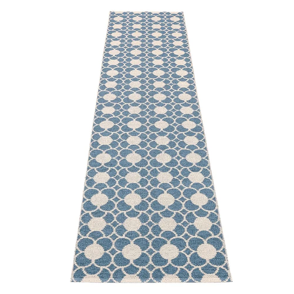 Pappelina, Anya teppich River Blue/Vanilla 70 x 300 cm