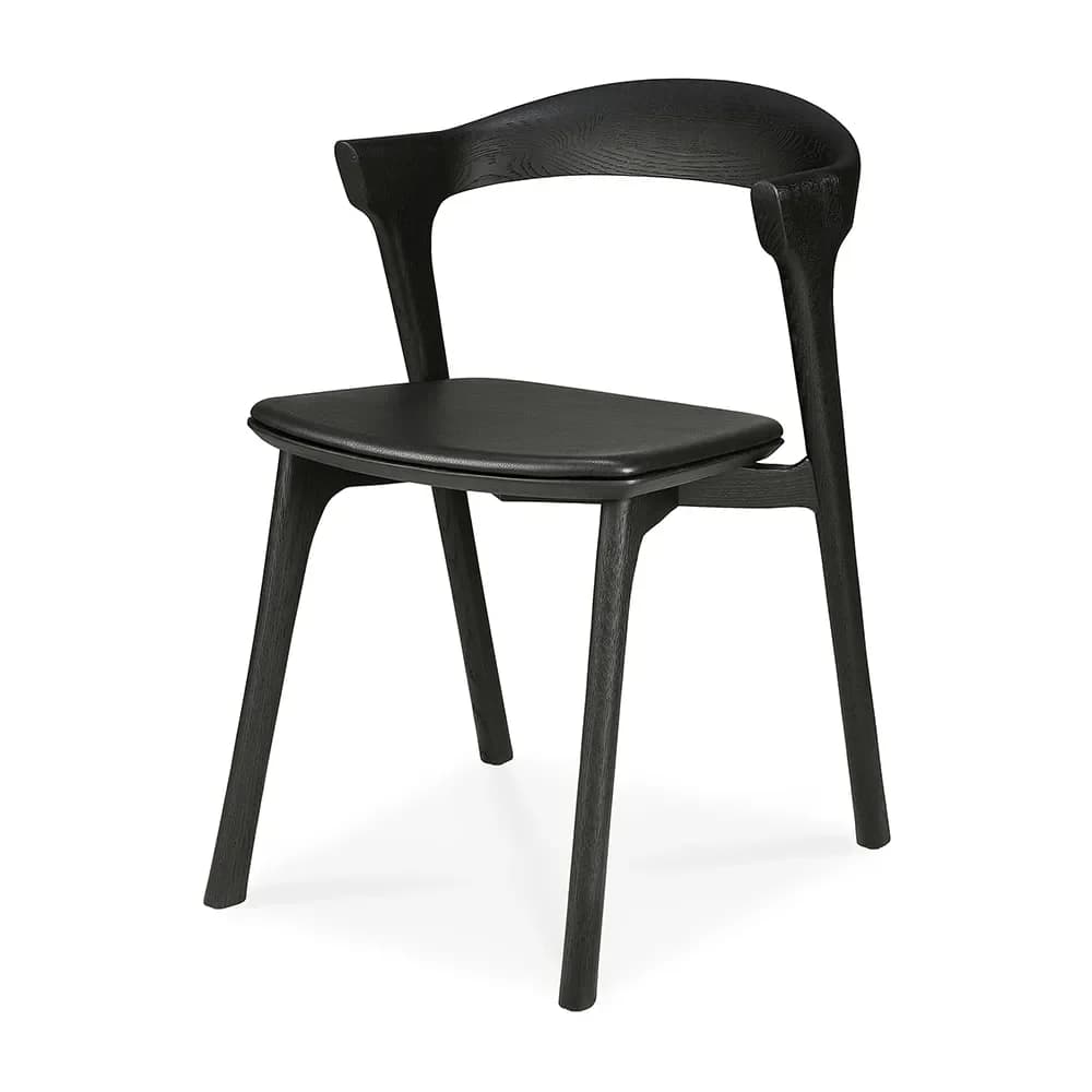 Ethnicraft, Book Dining Chair schwarze Eiche/schwarzes Leder