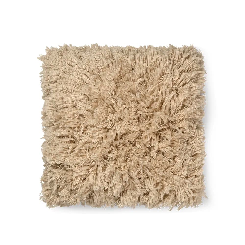 Ferm Living, Handgefertigtes Kissenbezug Meadow High Pile Light Sand