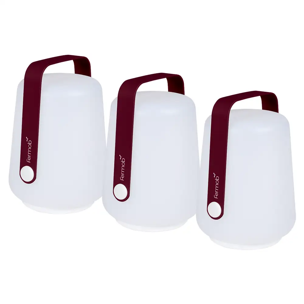 Fermob, Balad Lampe H12 3er-Pack Schwarze Kirsche