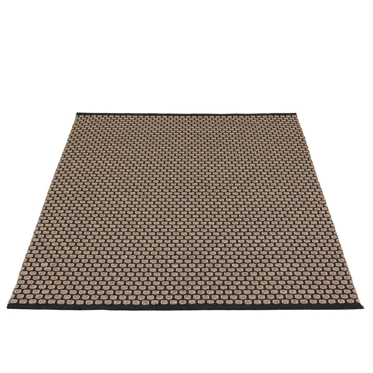 Pappelina, Wendbarer Kunststoffteppich MIMI Black/Beige 180x260 cm