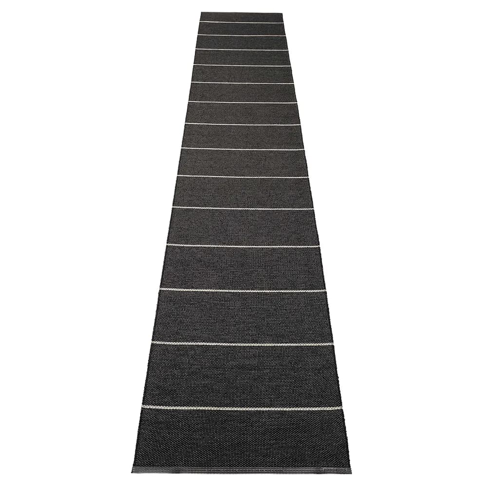 Pappelina, Lea teppich Black/Misty Mint/Vanilla 70 x 375 cm