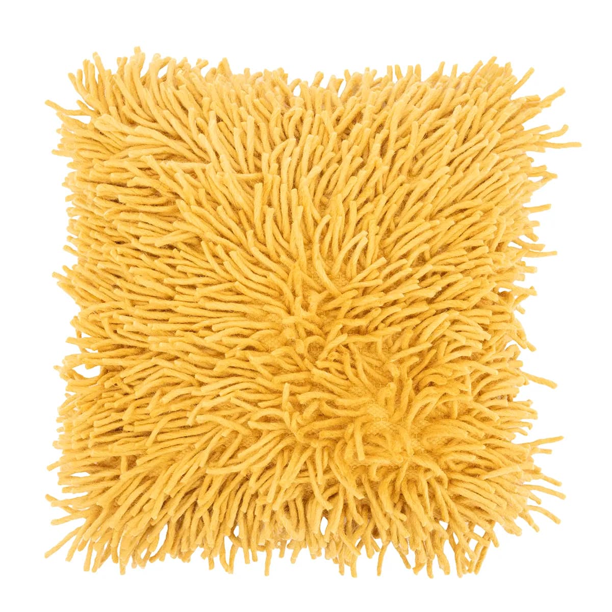 By-Boo, Dekokissen aus Baumwolle Moppy Mustard 50x50 cm