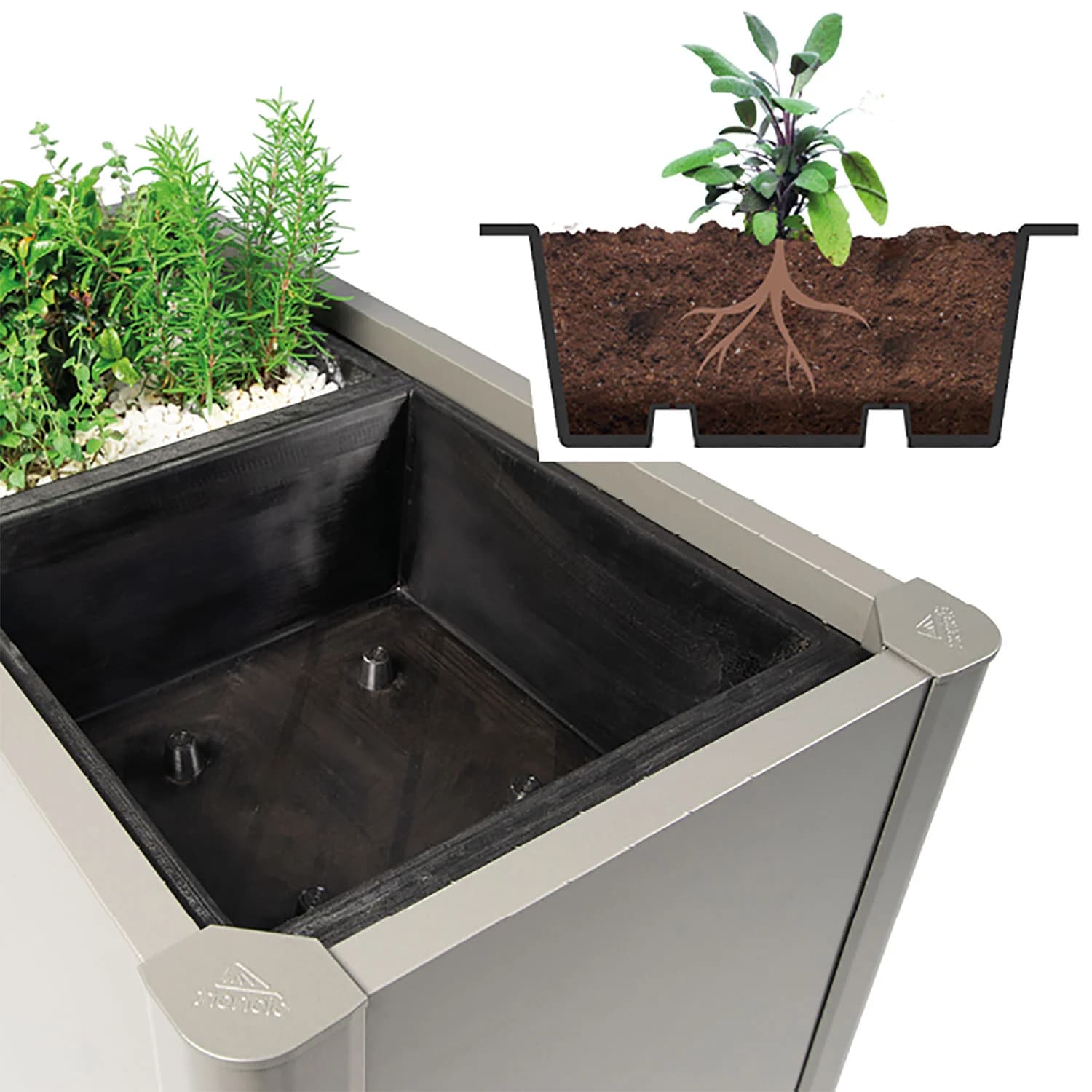 Biohort, Belvedere Anbaueinsatz Pflanzbeet 2 Biohort