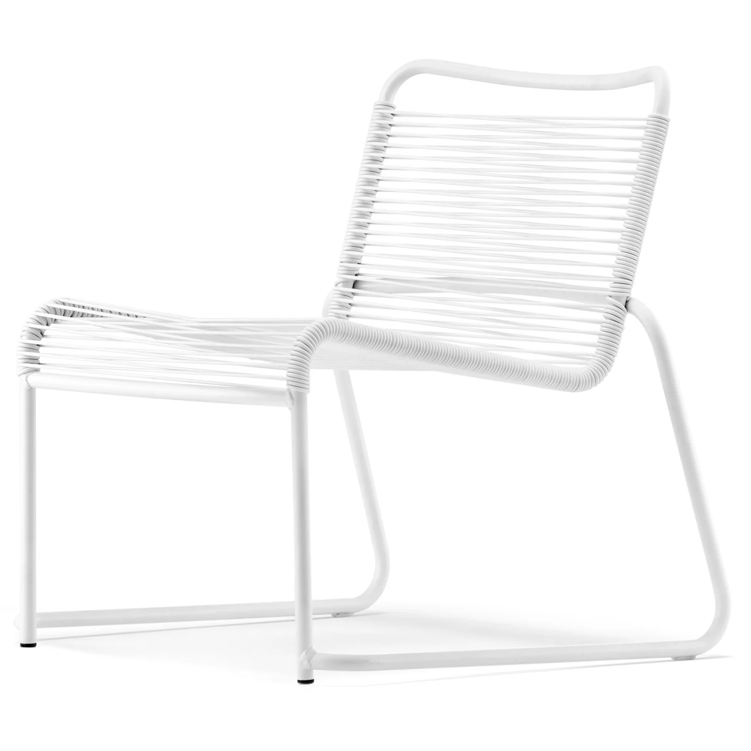 Fiam, Lido Lounge Chair Sessel mit niedriger Rückenlehne Weiß Aluminium