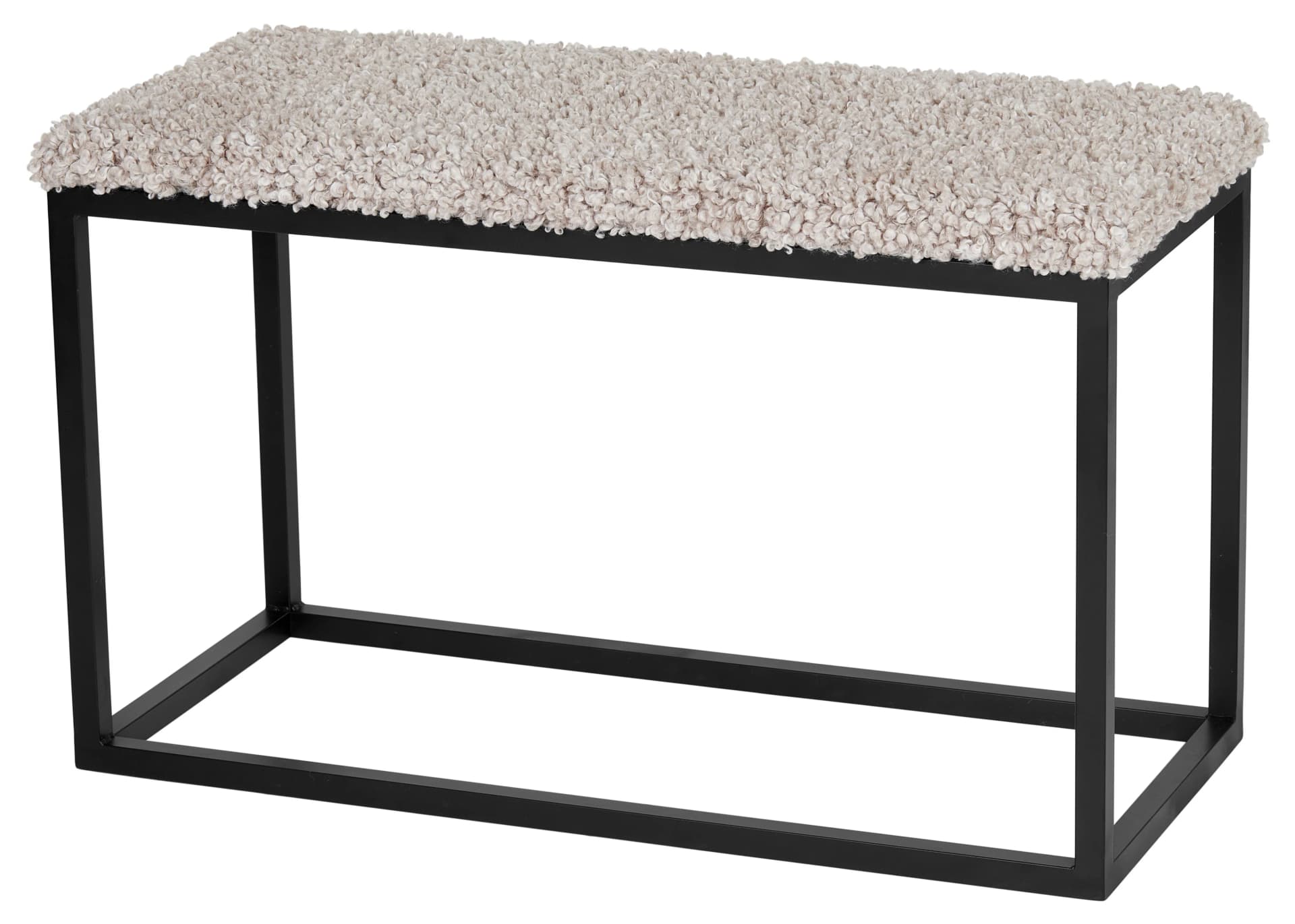 Skinnwille, Palle Bank 80x35 cm Sand/Black