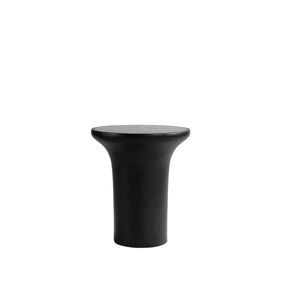 101 Copenhagen, Trumpet-Couchtisch, hoch – silberfarbener Travertin