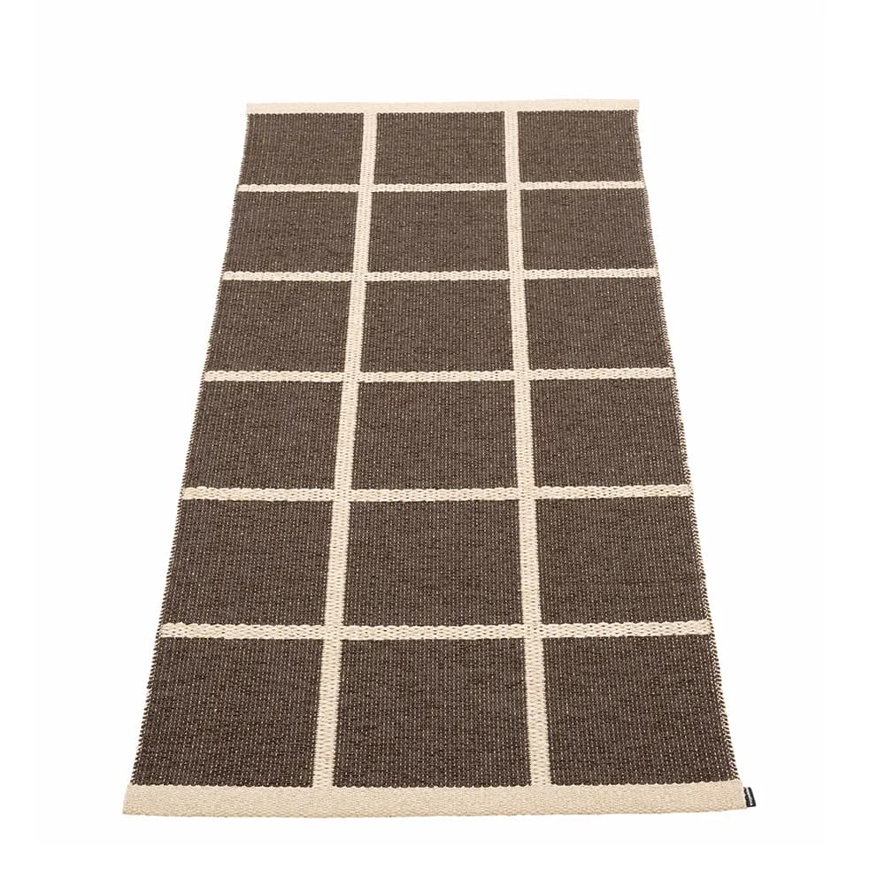 Pappelina, Gewebter Teppich Criss Dark Brown 70x150 cm