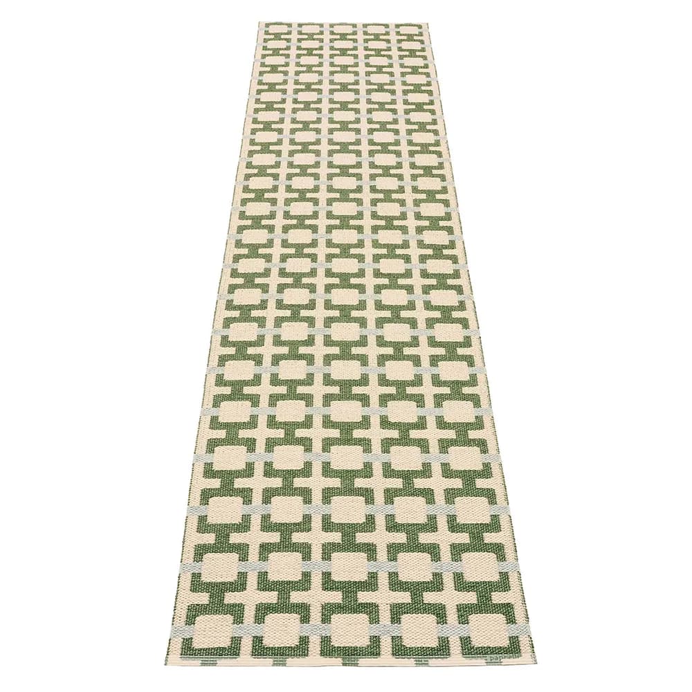 Pappelina, Tom teppich Leaf/Cream/sage 70 x 300 cm