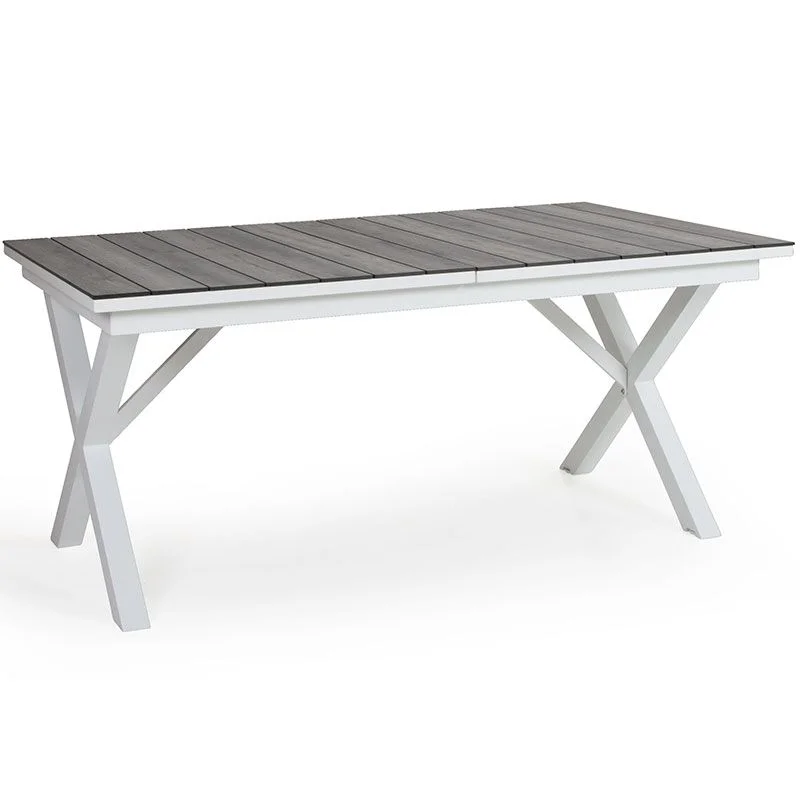 Brafab, Hillmond Ausziehtisch 100x166-226 cm weiß/grau