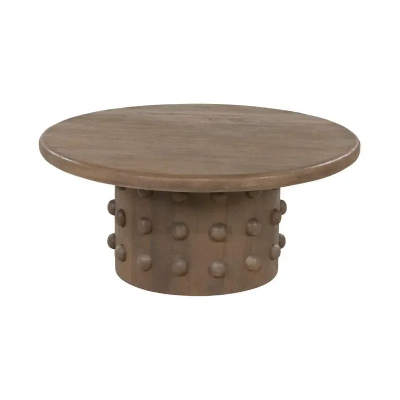 By-Boo, PopDot Couchtisch 80x80x35 cm Mangoholz Braun