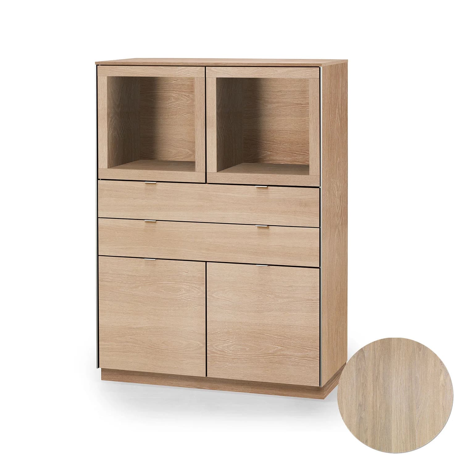 Skovby, Sm923 Vitrinenschrank Eiche Weißöl 98X44X136Cm