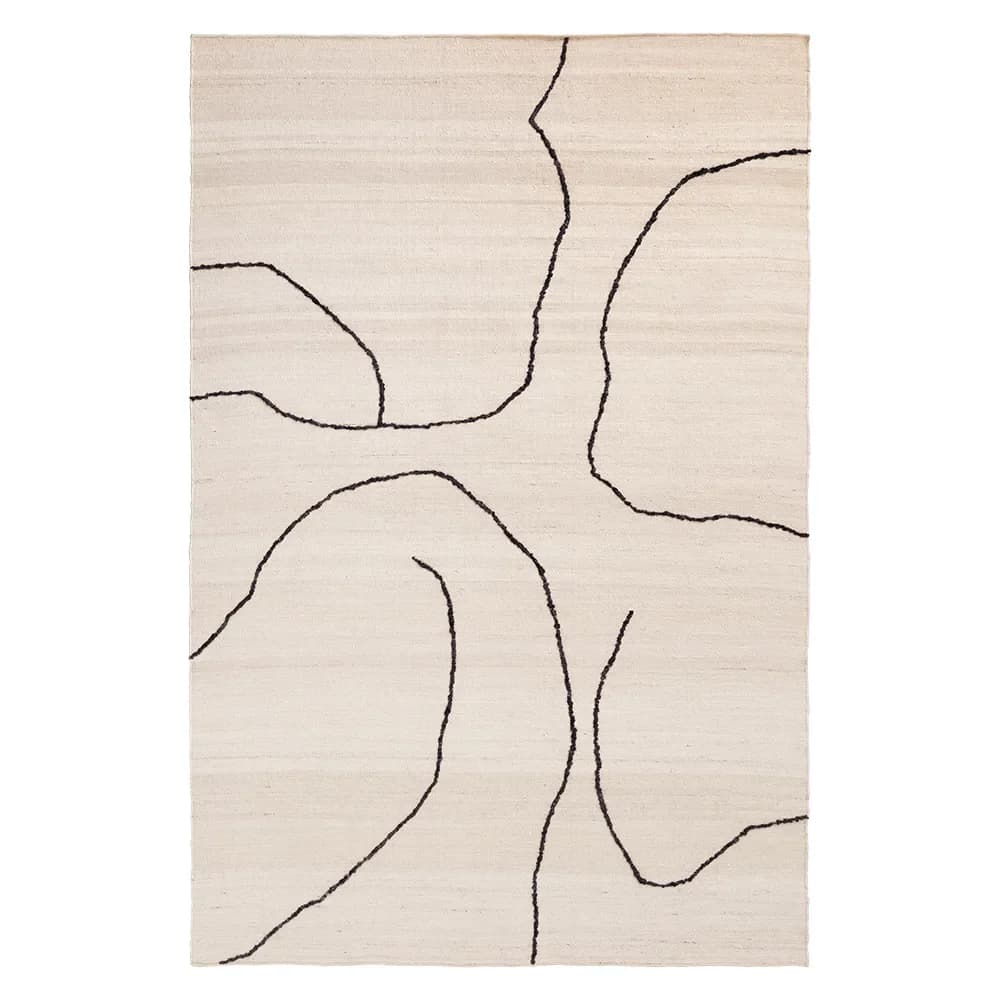 Ferm Living, Handgewebter Teppich aus Jute Gesso Off-White 170x240 cm