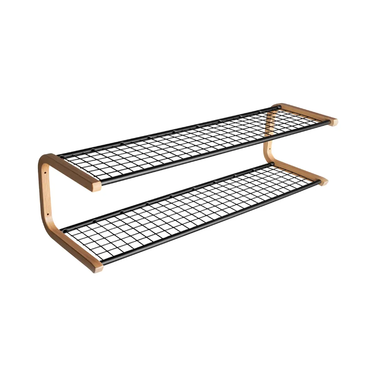 Essem Design, Anna Schuhregal 100 cm Schwarz Eiche