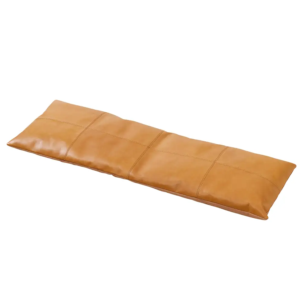 Cinas, Rib kissen 104 cm Braunes Leder
