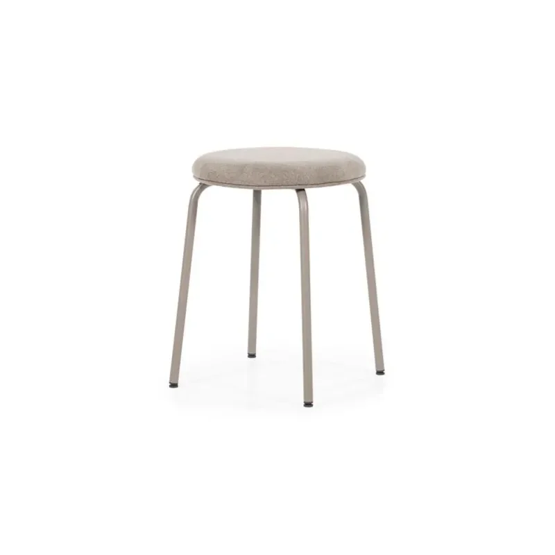 By-Boo, Skola Hocker 37x37x48 cm Metall taupe