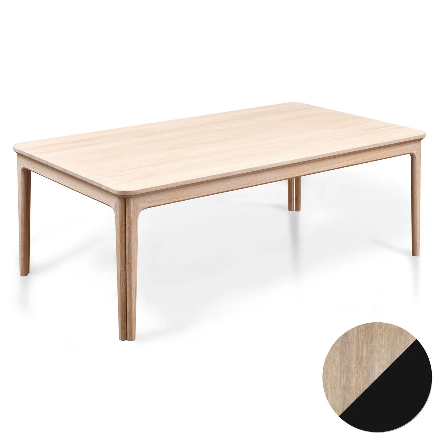 Skovby, Sm205 Couchtisch Eiche Weiß Öl/Schwarz Nano-Laminat 135X77X47Cm