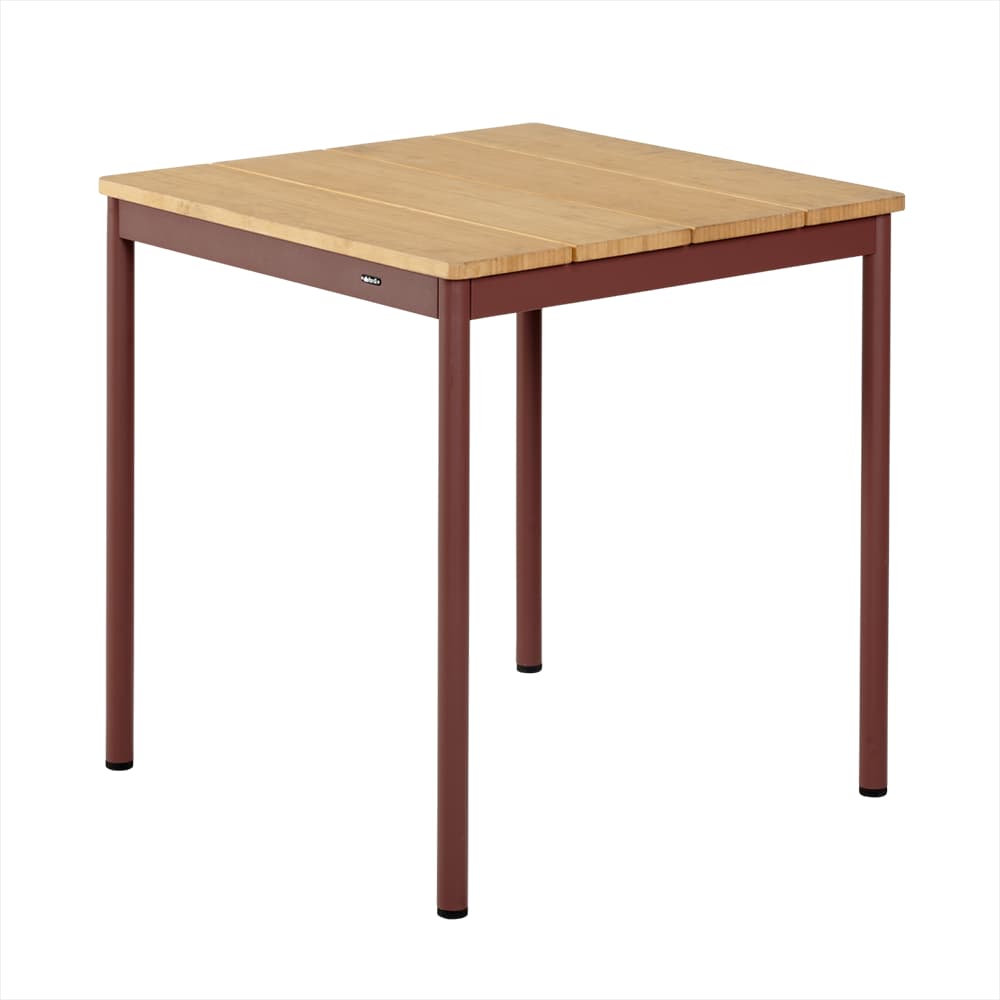 Brafab, Nox Bistro Tisch 70x70 – Bambus/Zin Red