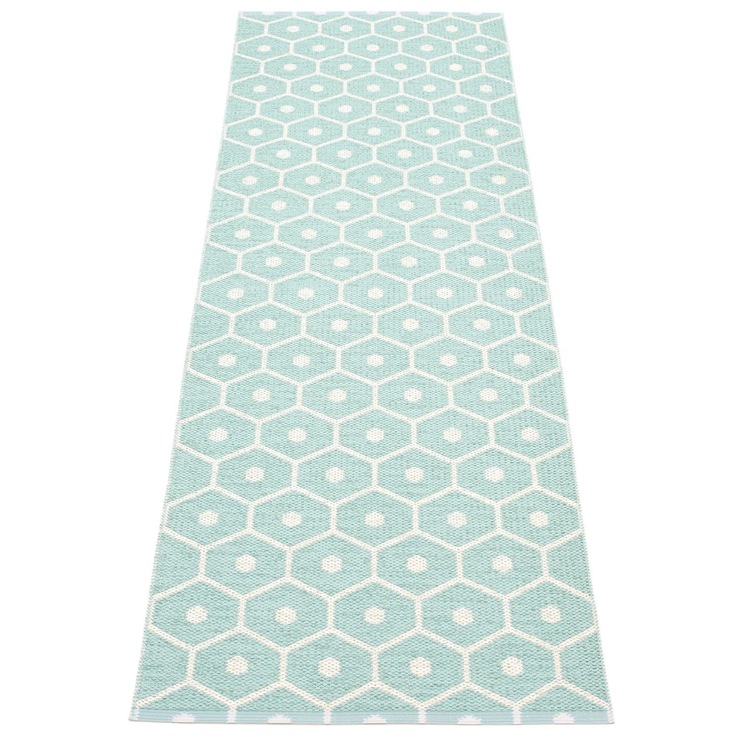 Pappelina, Honey Teppich 70x225 cm pale turquoise / vanilla
