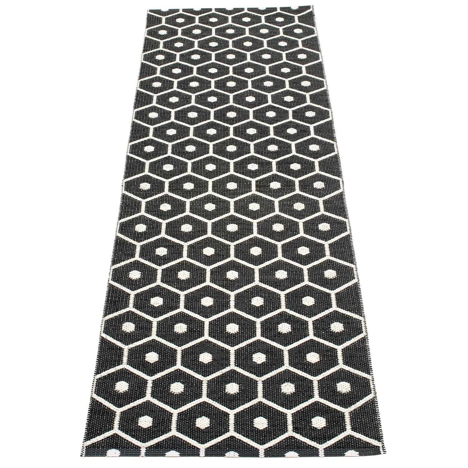 Pappelina, Honey Teppich 70x225 cm black / vanilla