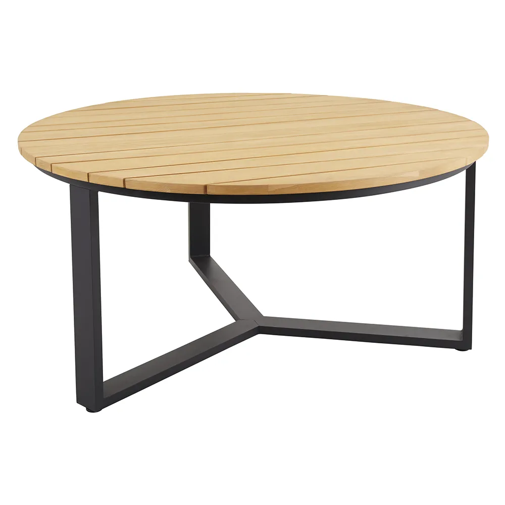 Brafab, Laurion Esstisch Ø150 cm teak/schwarz