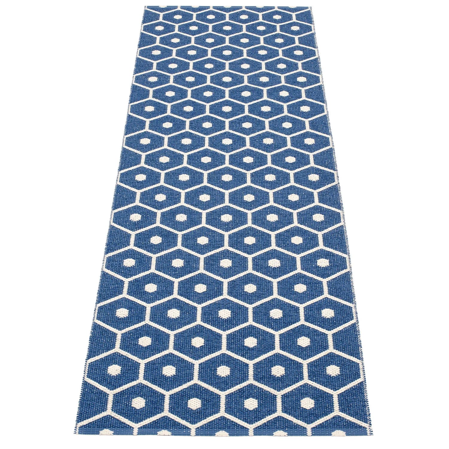 Pappelina, Honey Teppich 70x225 cm denim / vanilla