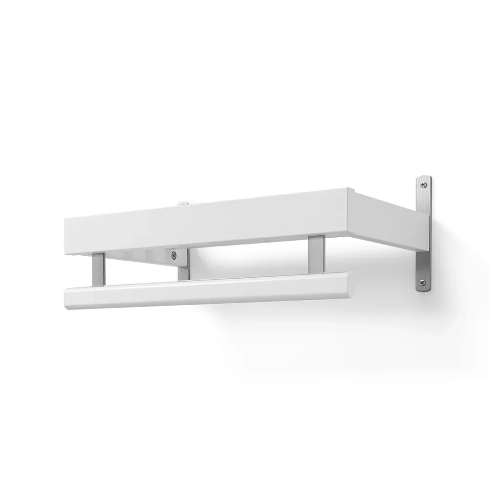 Oscarssons Möbel, Nadja Hutablage 50 cm 1 Ebene Weiß lackierte Birke/Stahlboden