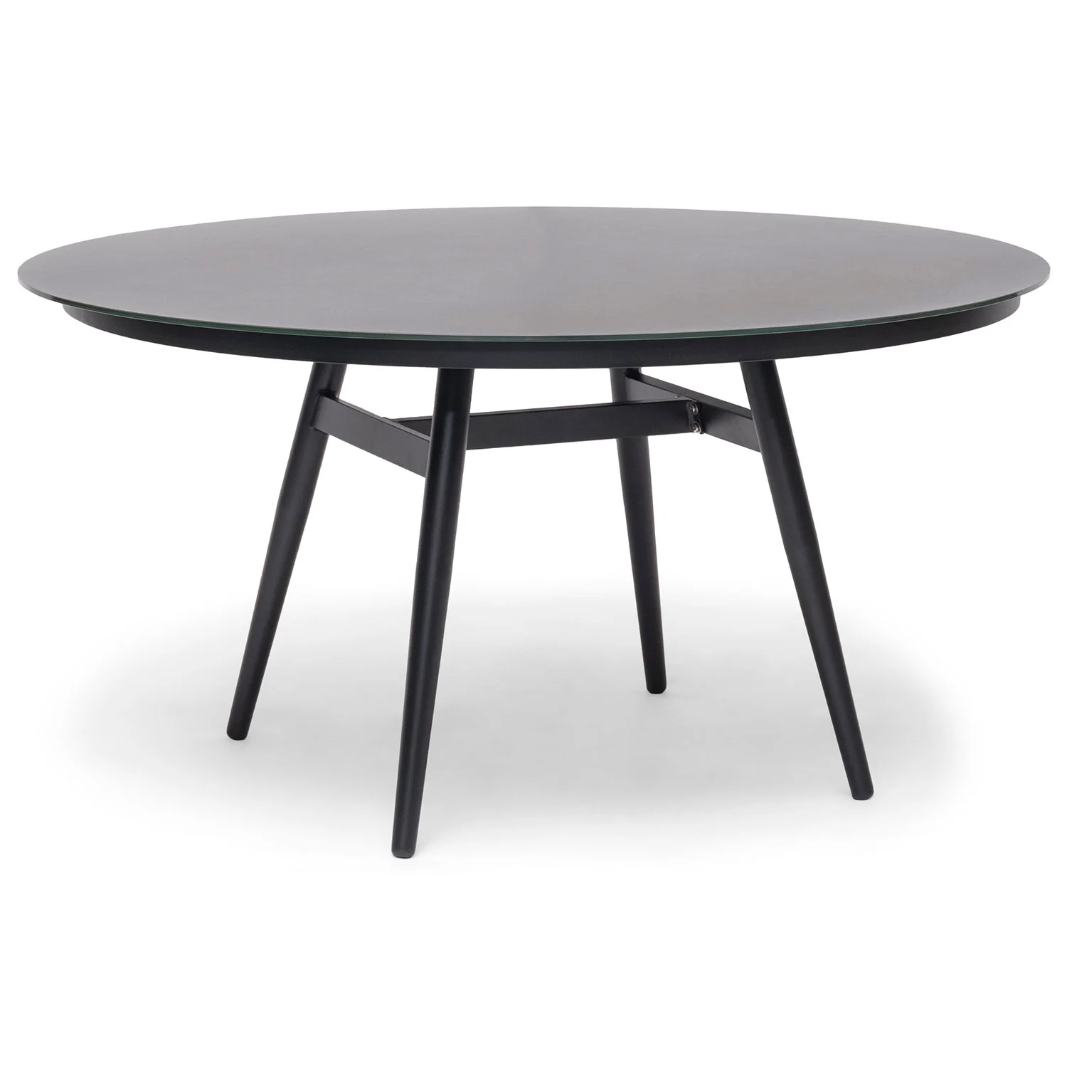 Hillerstorp, Oxhult Esstisch Ø145 cm schwarz Aluminium