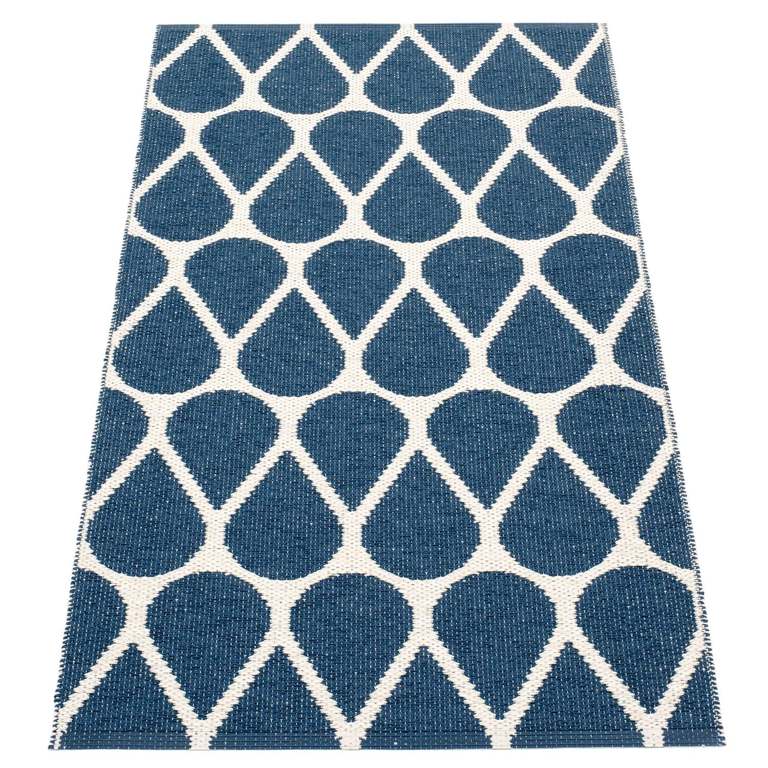 Pappelina, Otis Teppich 70x140 cm ocean blue / vanilla