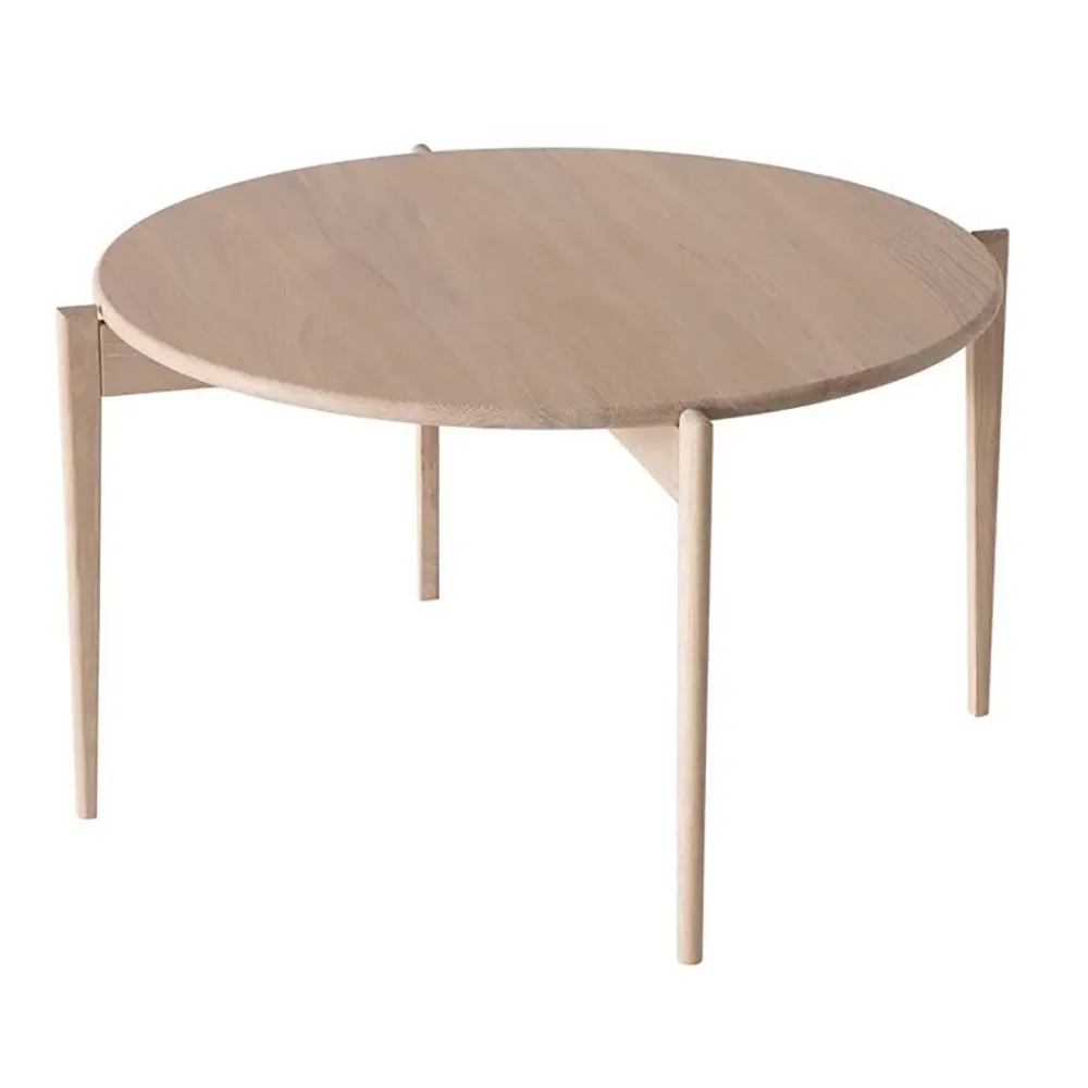 Oscarssons Möbel, Tilia Couchtisch Ø88 cm Eiche weiß geölt