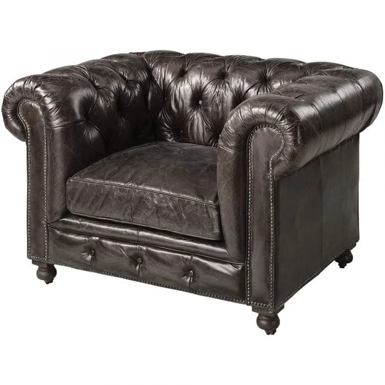 Kensington armchair fudge leather