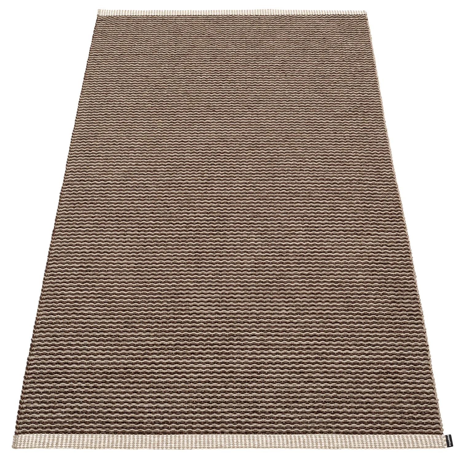 Pappelina, Mono Teppich 85x160 cm dark brown / dark linen