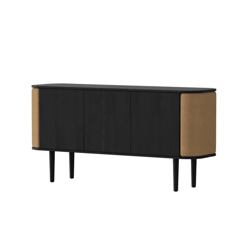 Umage, Treasures 3-türiger Schrank Schwarze Eiche/Sugar Brown