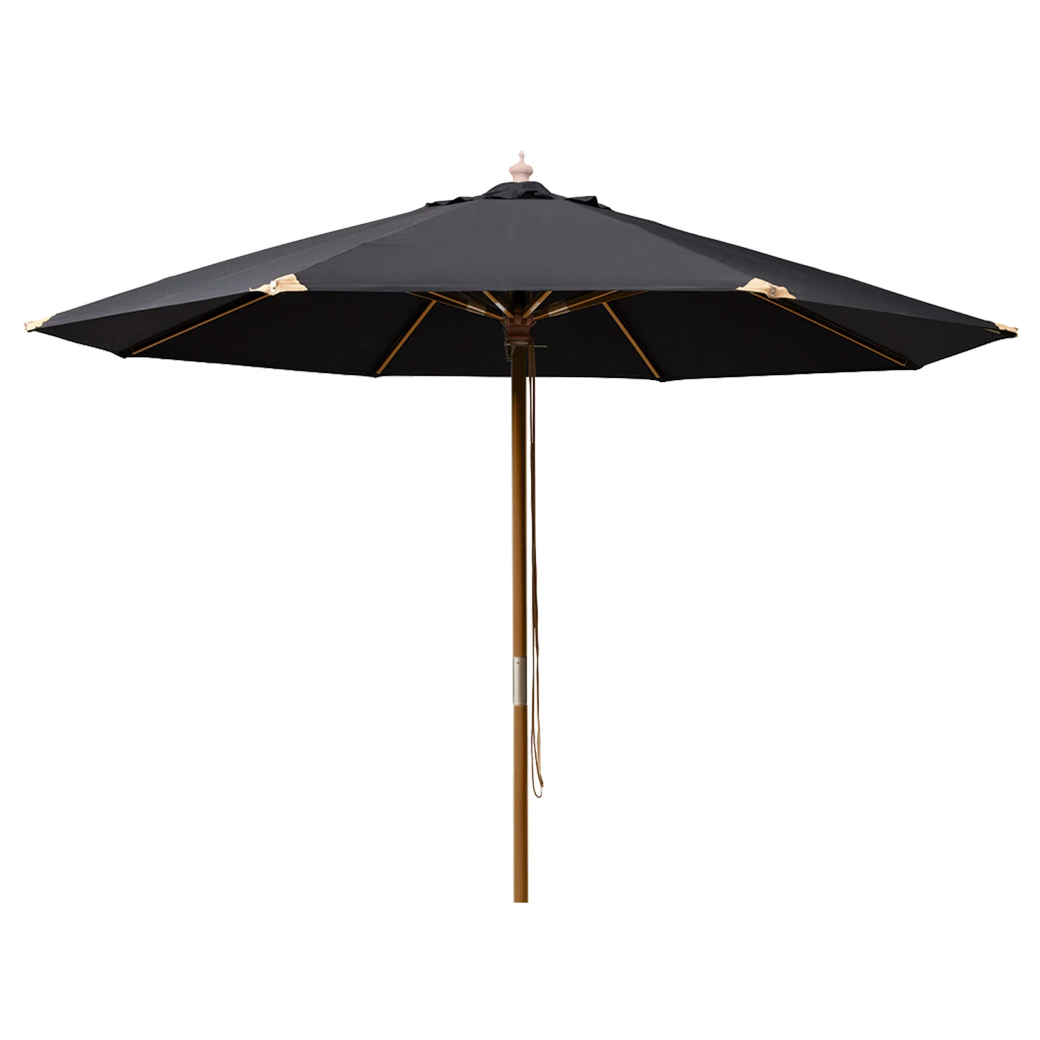 Cinas, Capri Sonnenschirm 300 cm Holzgestell schwarz