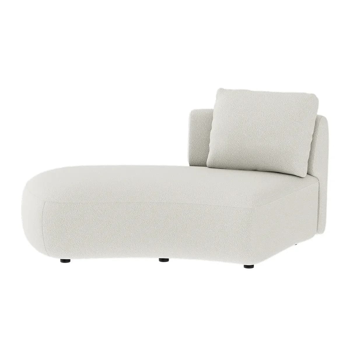Dixon Module Left Bouclé Cream 2-seater