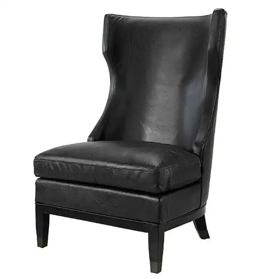 Reed Leather Armchair Mountain Black